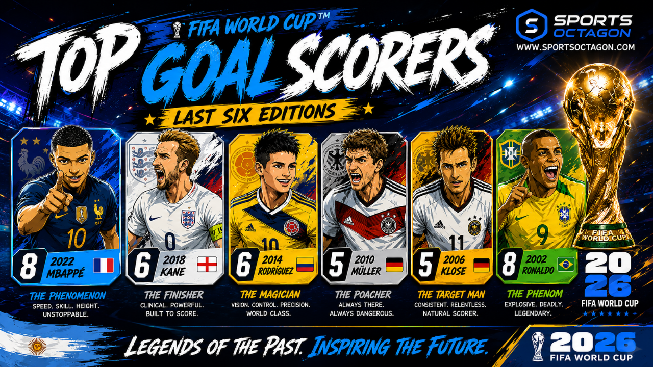 FIFA World Cup Top Scorers: Last Six Editions — Mbappe, Kane, James Rodriguez & Every Golden Boot Winner Ranked