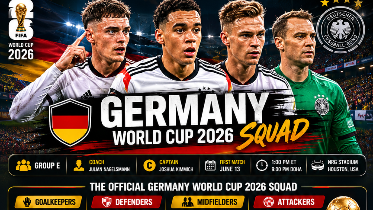 Germany World Cup 2026 Squad: Official Player List, Wirtz and Musiala Lead the Redemption Mission