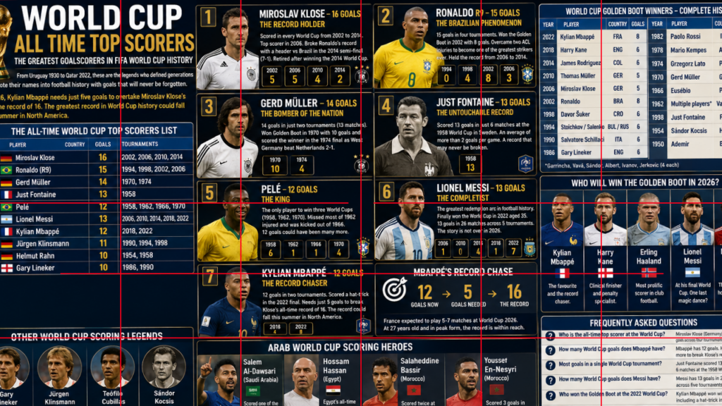 World Cup All Time Top Scorers: The Greatest Goalscorers in FIFA World