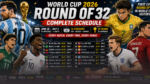 World Cup 2026 Round of 32 Schedule: Every Match, Every Venue, Every Kickoff Time and How to Watch Free